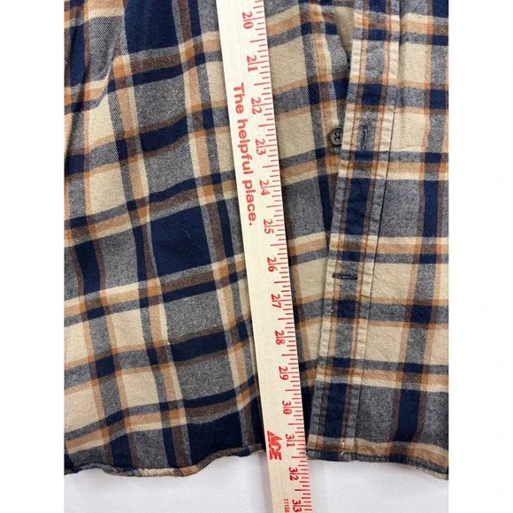 Foundry Flannel Shirt Gray Yellow Plaid Long Sleeve Button Men's Size  2XLT - Picture 6 of 8